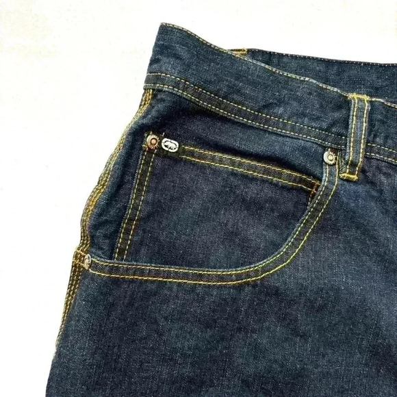 Ecko  Unltd Oversized Retro “90’s” Carpenter Dark Wash  Jean Shorts Size 46B - Picture 7 of 13